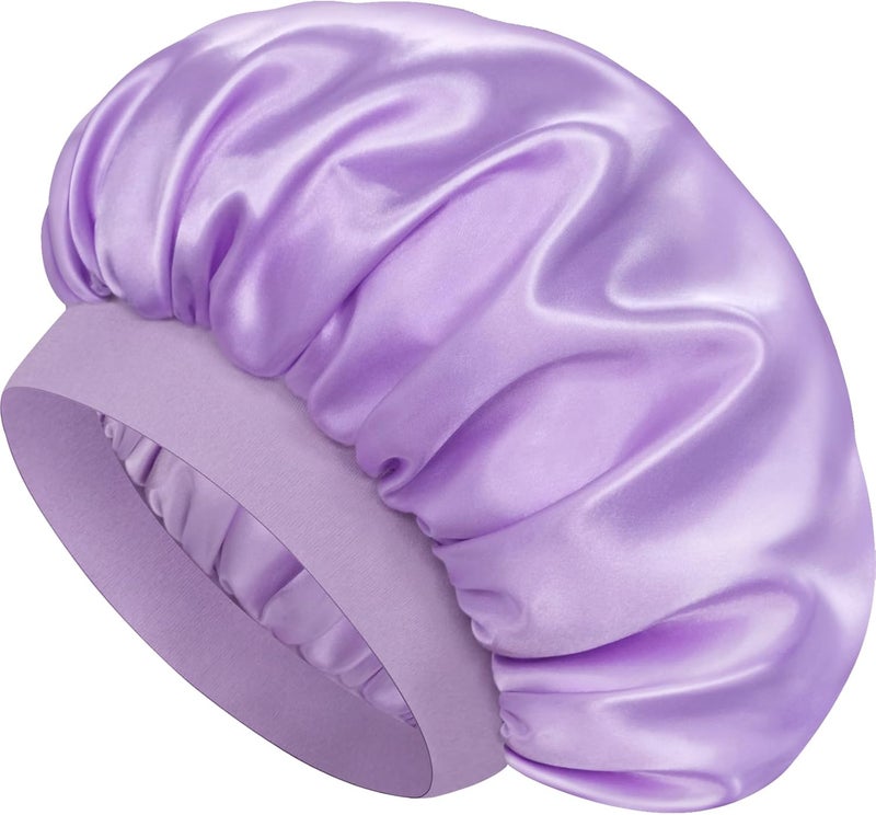 Doitory Store Satin Silk Bonnet for Sleeping, Double Layer Silk Sleep Cap for Men & Women, Soft Satin Lined Bonnet for Curly Hair - Image 1